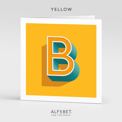 Alphabet Birthday Card - Letter B