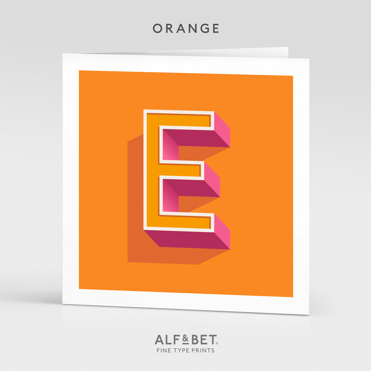 Alphabet Birthday Card - Letter E