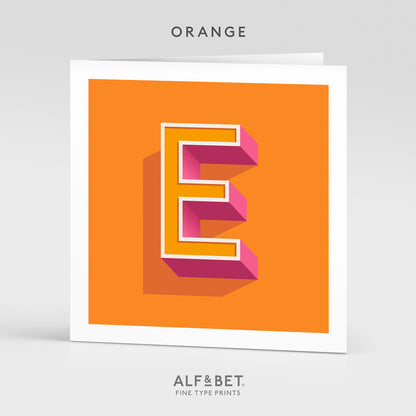 Alphabet Birthday Card - Letter E