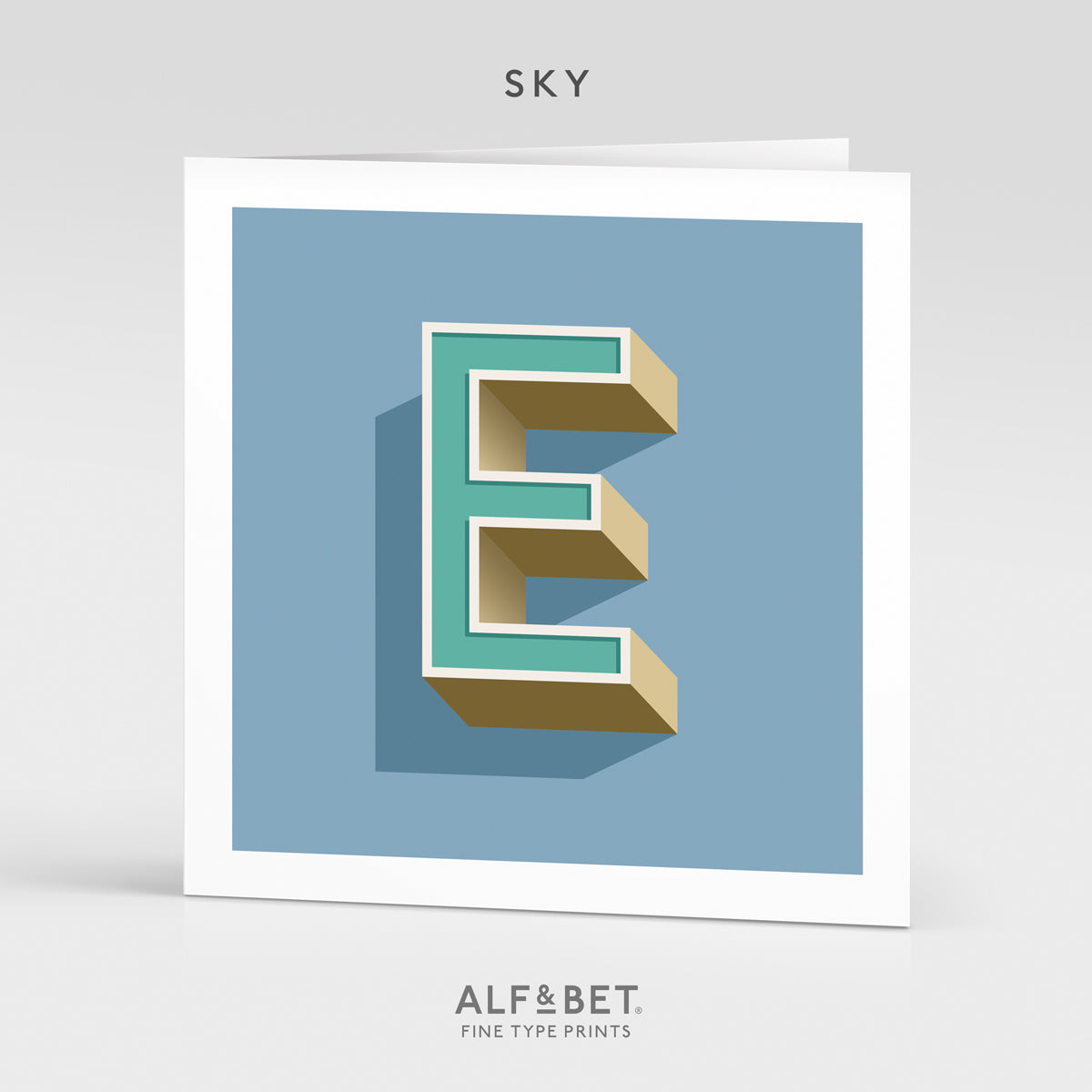 Alphabet Birthday Card - Letter E