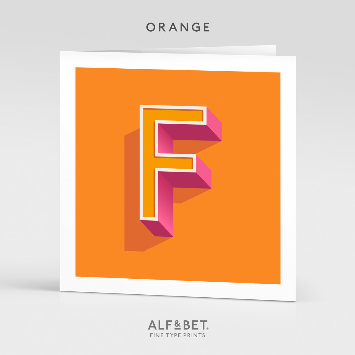 Alphabet Birthday Card - Letter F