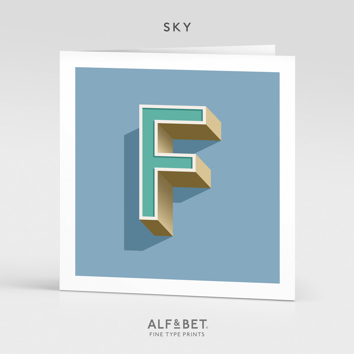 Alphabet Birthday Card - Letter F