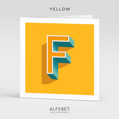 Alphabet Birthday Card - Letter F