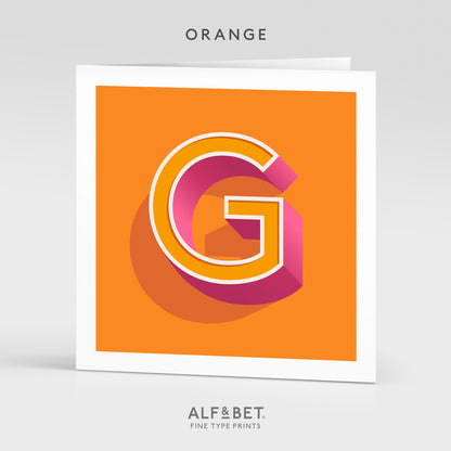 Alphabet Birthday Card - Letter G