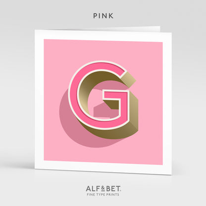 Alphabet Birthday Card - Letter G