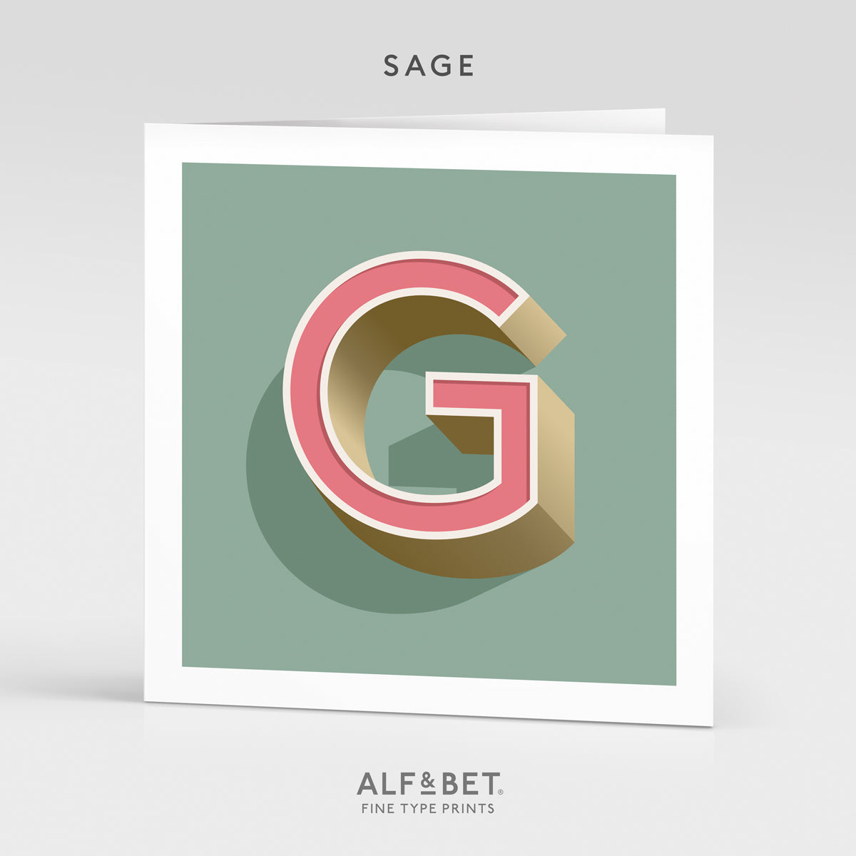 Alphabet Birthday Card - Letter G