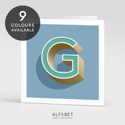 Alphabet Birthday Card - Letter G