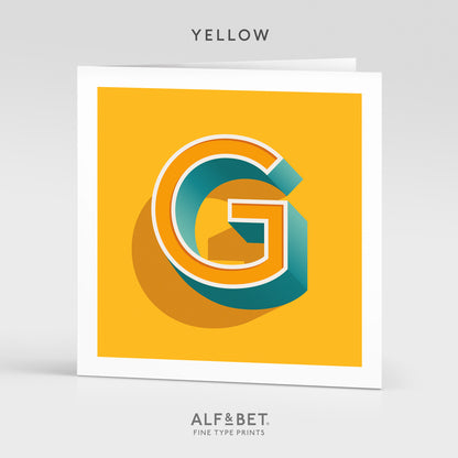 Alphabet Birthday Card - Letter G