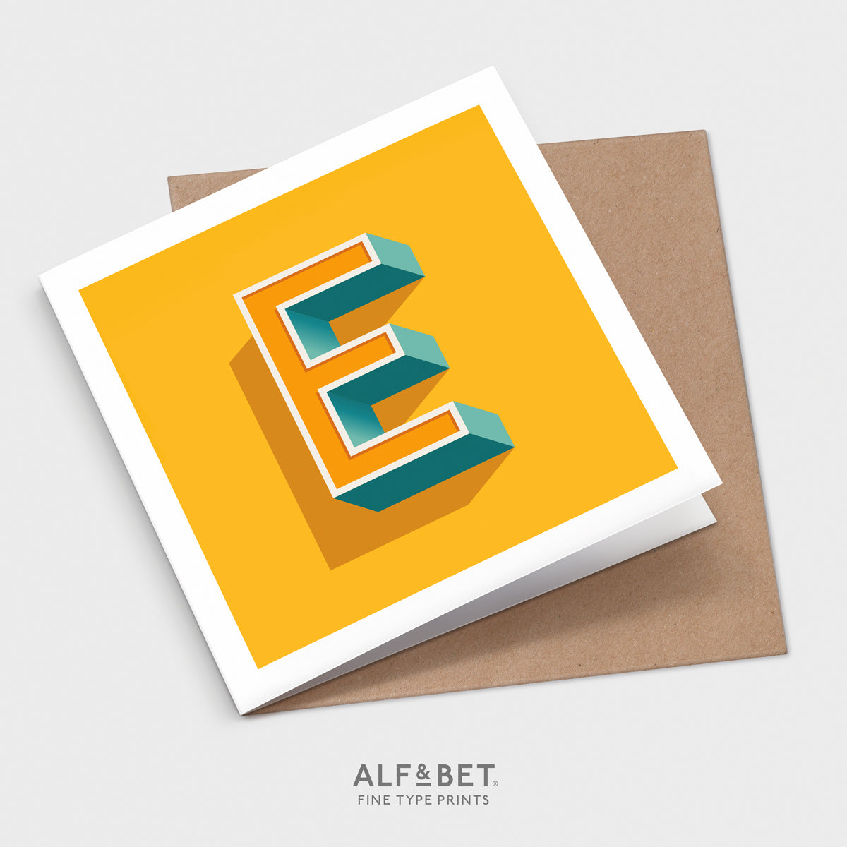 Alphabet Birthday Card - Letter E