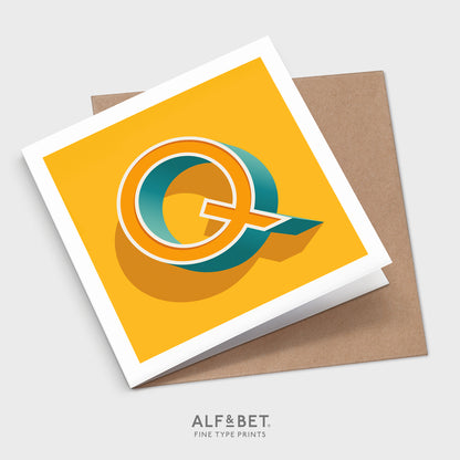 Alphabet Birthday Card - Letter Q