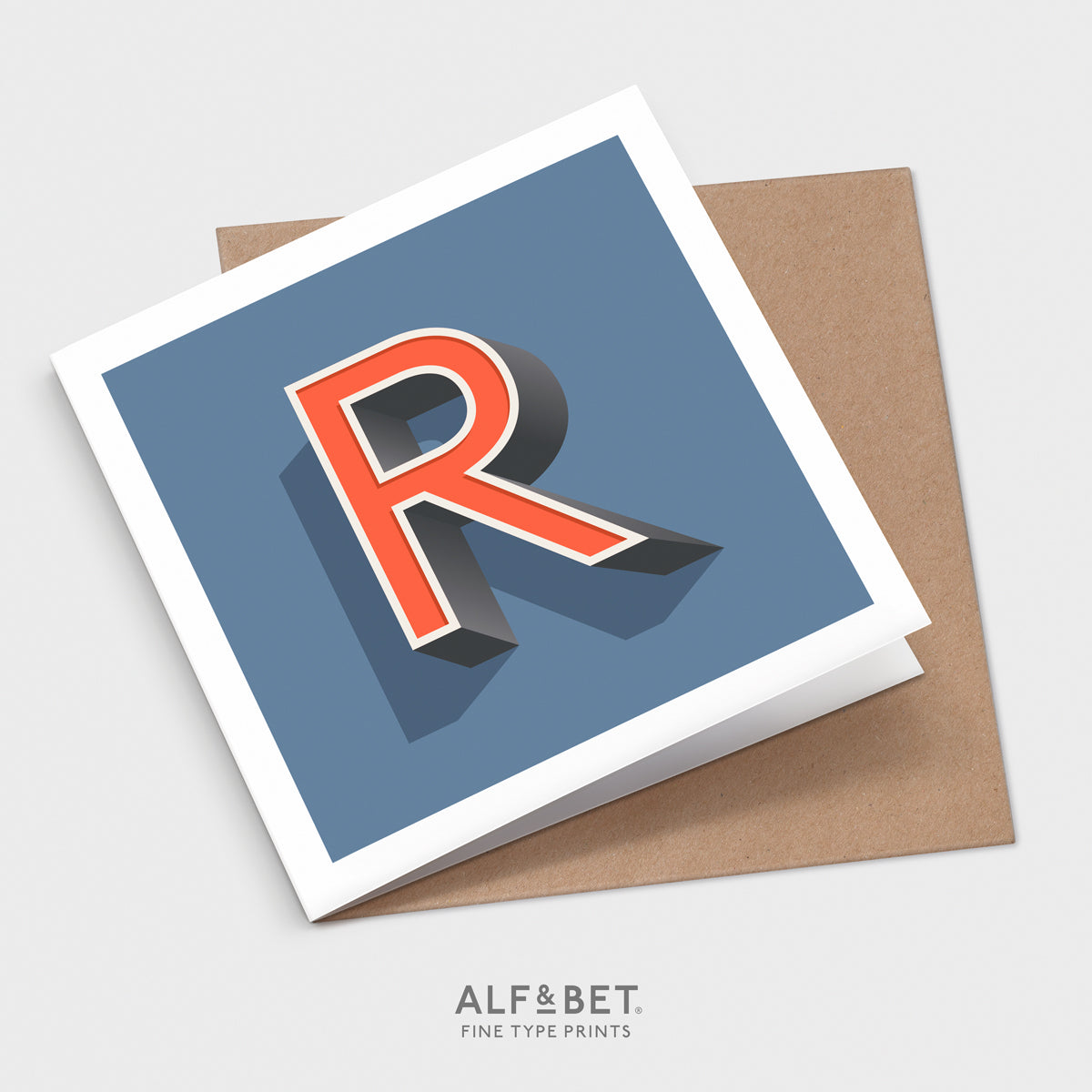 Alphabet Birthday Card - Letter R