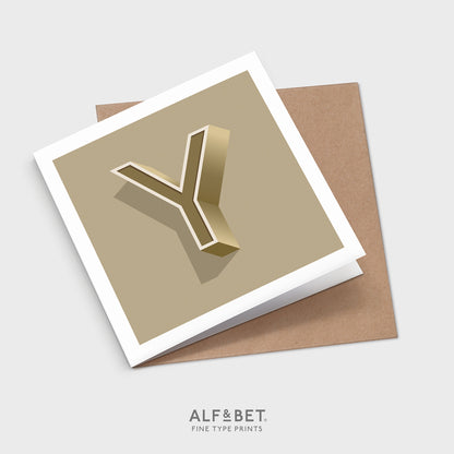 Alphabet Birthday Card - Letter Y