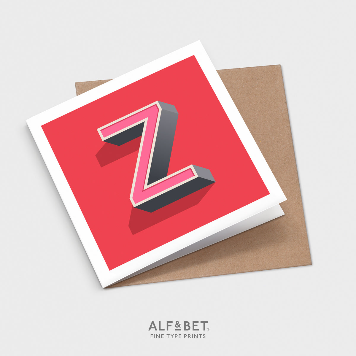 Alphabet Birthday Card - Letter Z