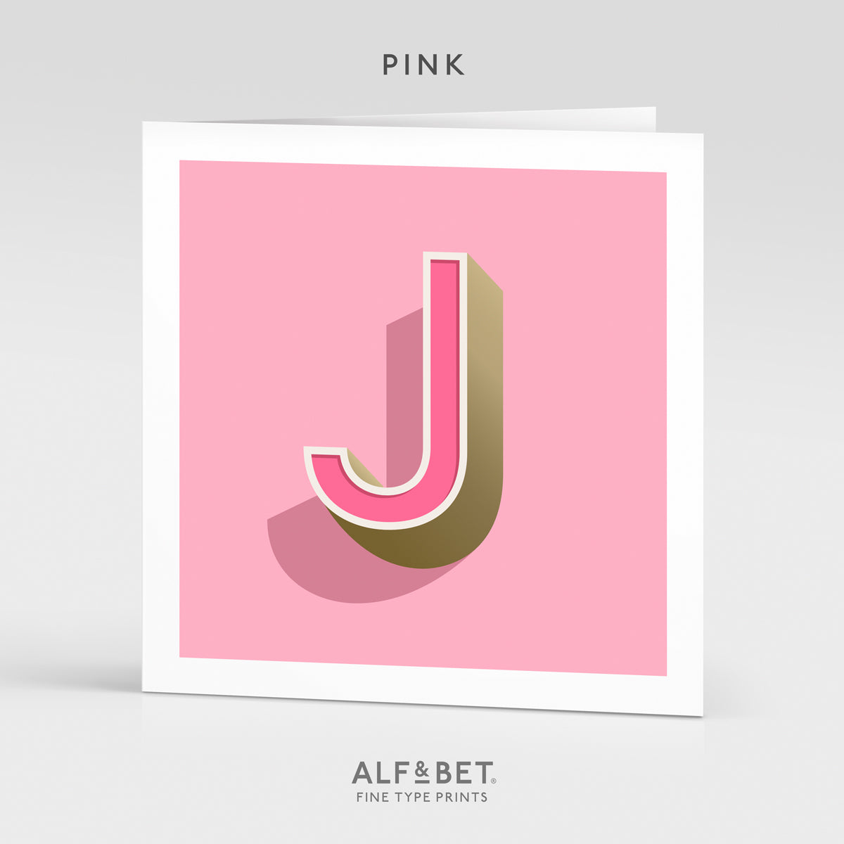 Alphabet Birthday Card - Letter J