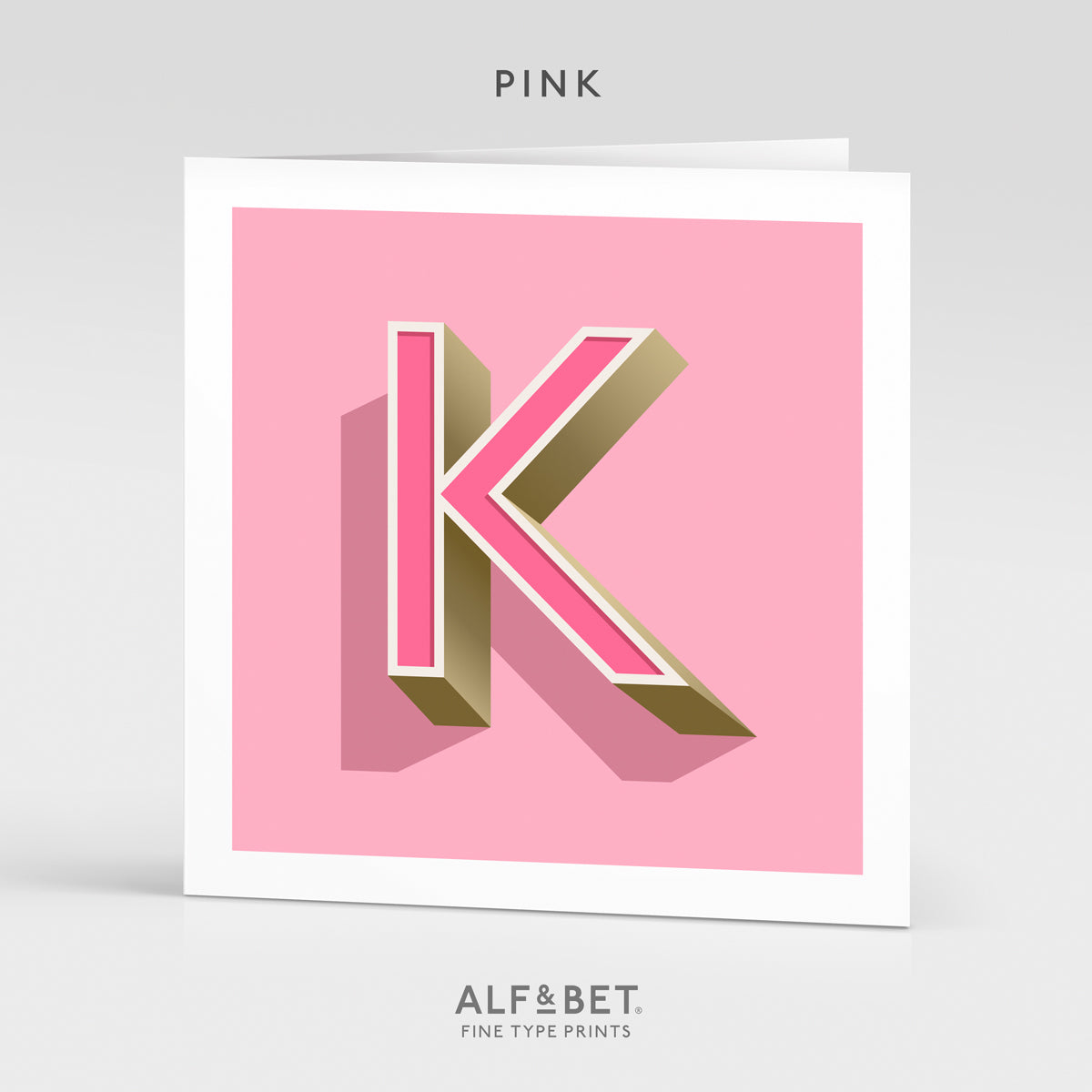 Alphabet Birthday Card - Letter K