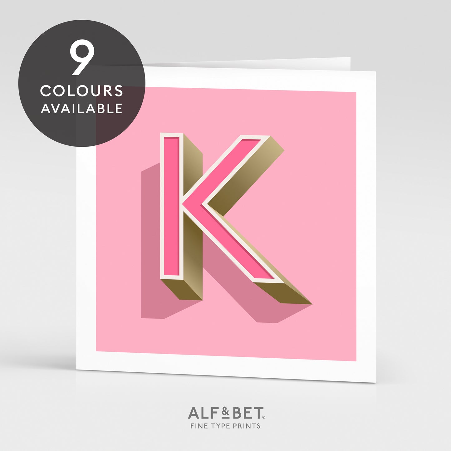 Alphabet Birthday Card - Letter K