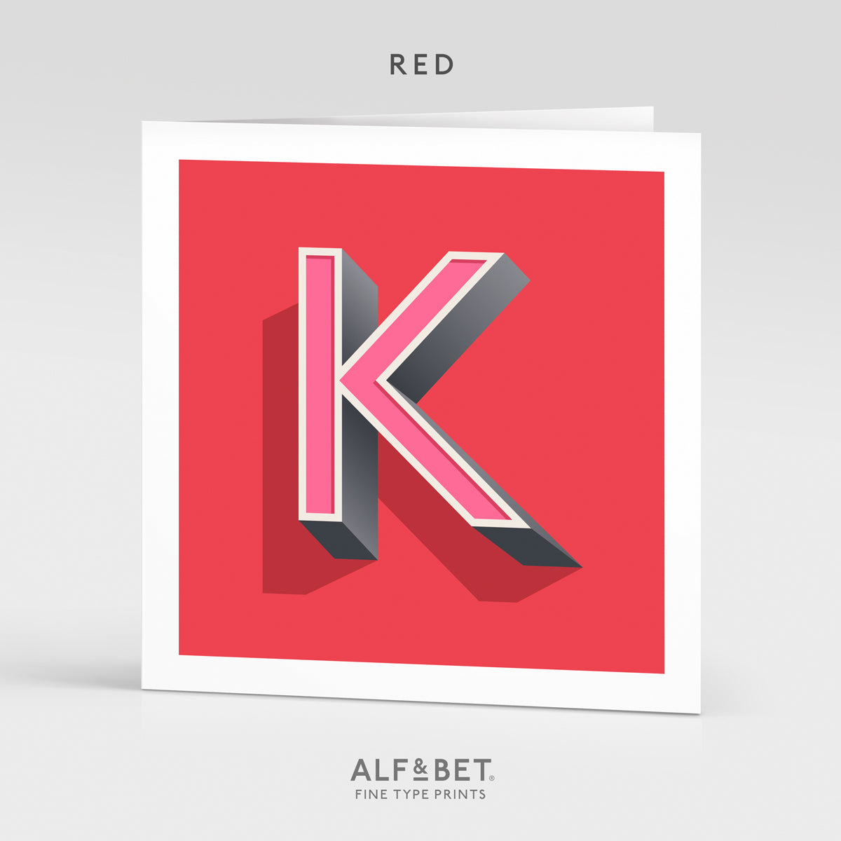 Alphabet Birthday Card - Letter K