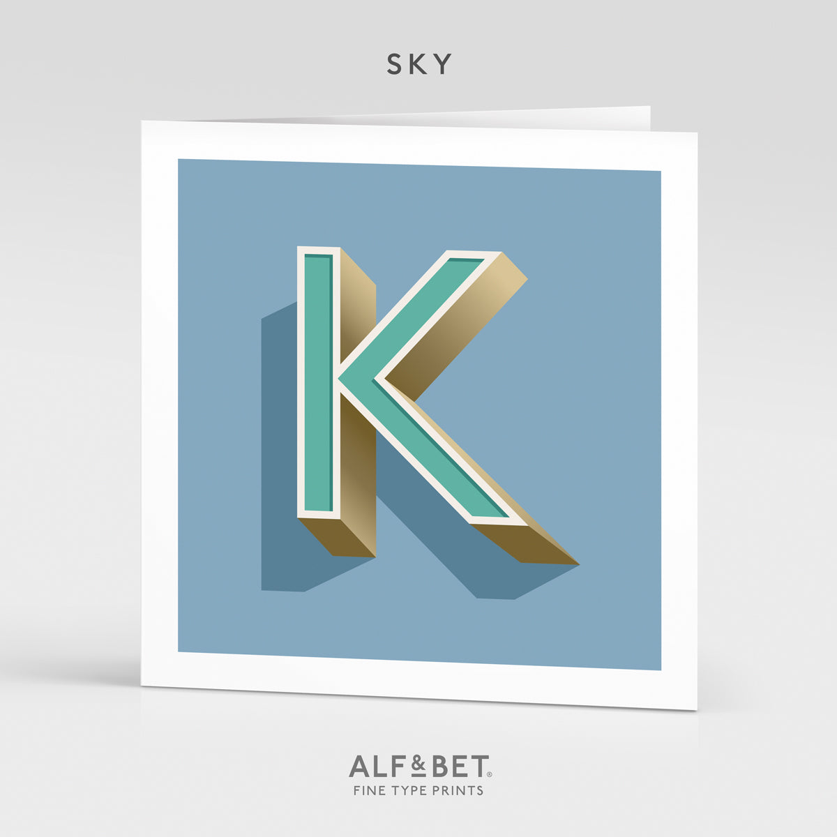 Alphabet Birthday Card - Letter K