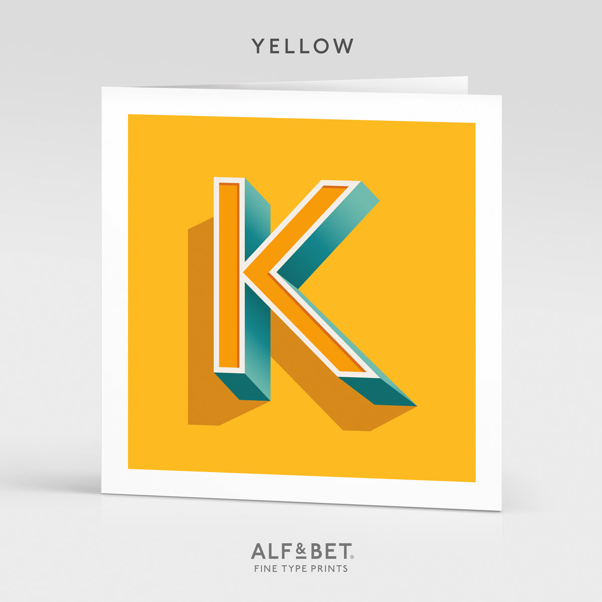 Alphabet Birthday Card - Letter K