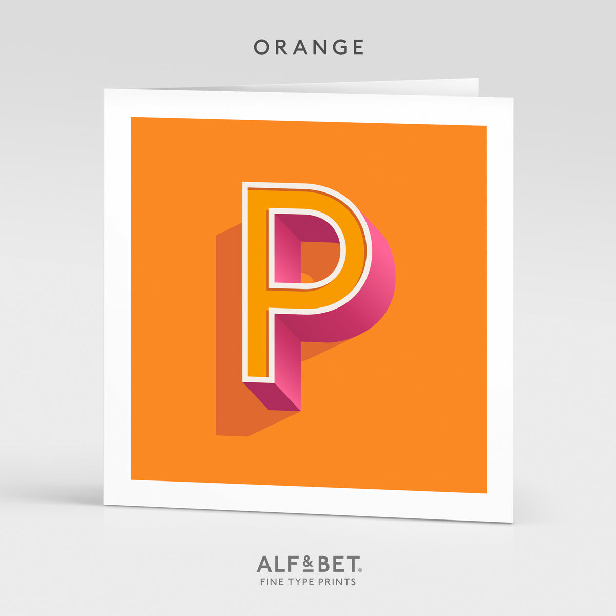 Alphabet Birthday Card - Letter P