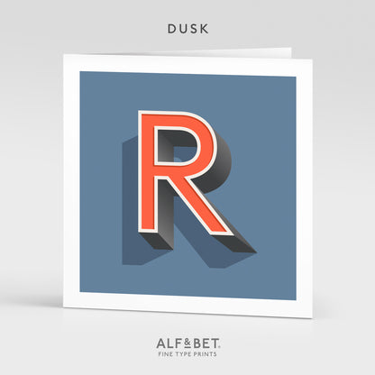 Alphabet Birthday Card - Letter R