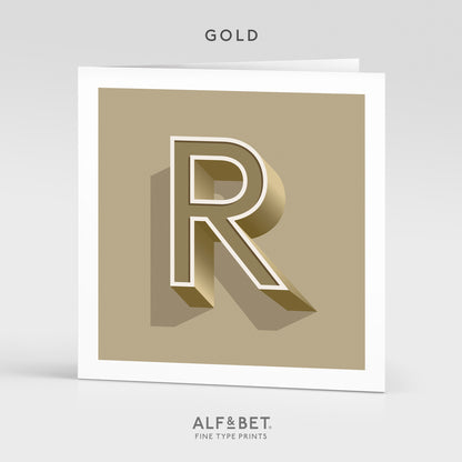 Alphabet Birthday Card - Letter R