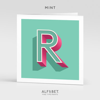 Alphabet Birthday Card - Letter R