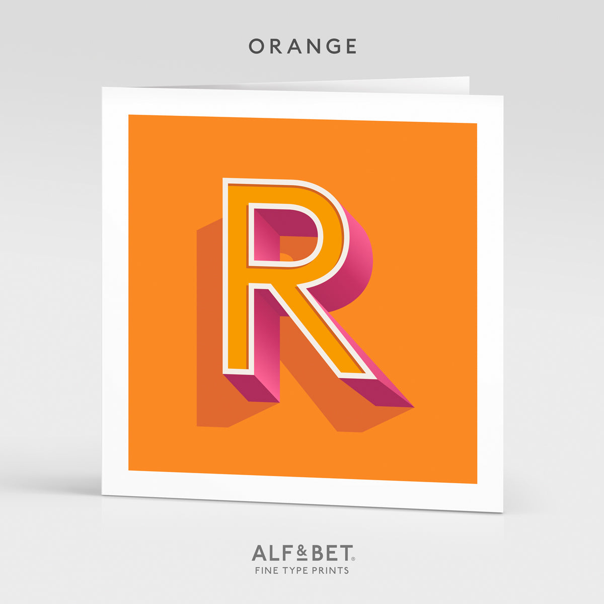 Alphabet Birthday Card - Letter R