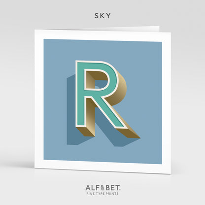 Alphabet Birthday Card - Letter R