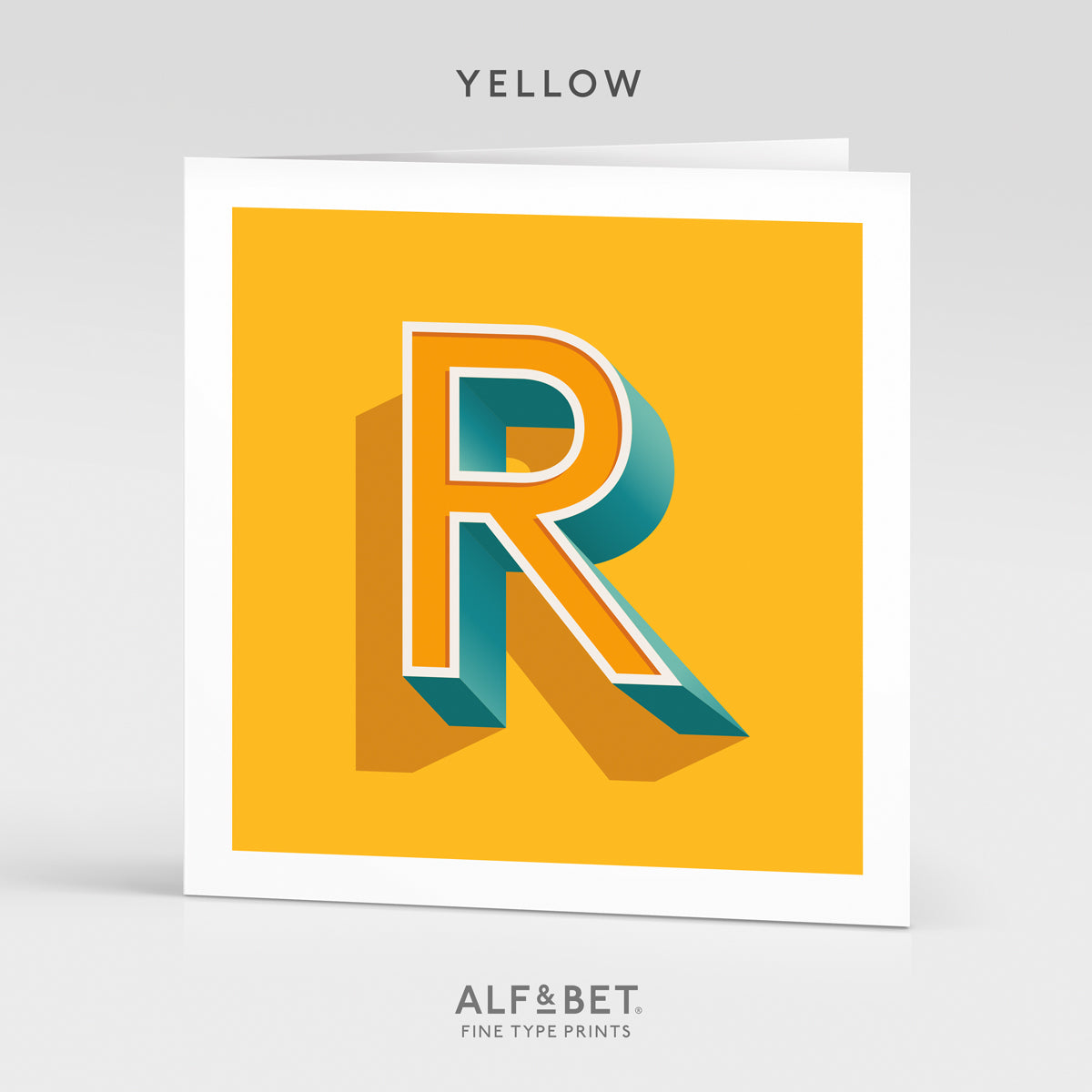 Alphabet Birthday Card - Letter R