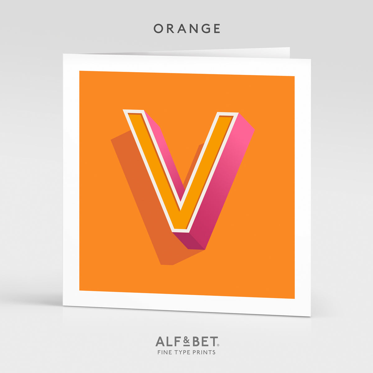 Alphabet Birthday Card - Letter V