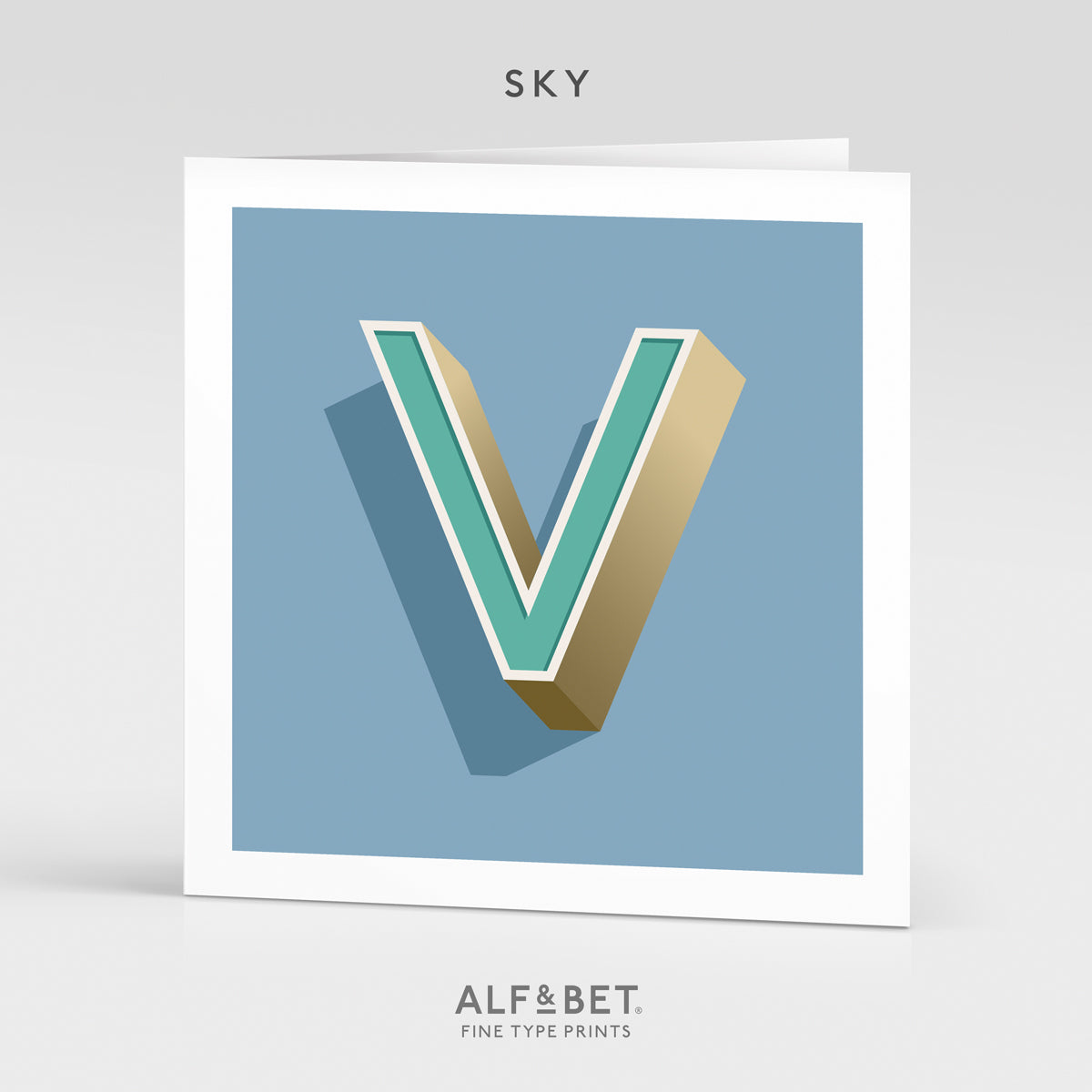 Alphabet Birthday Card - Letter V