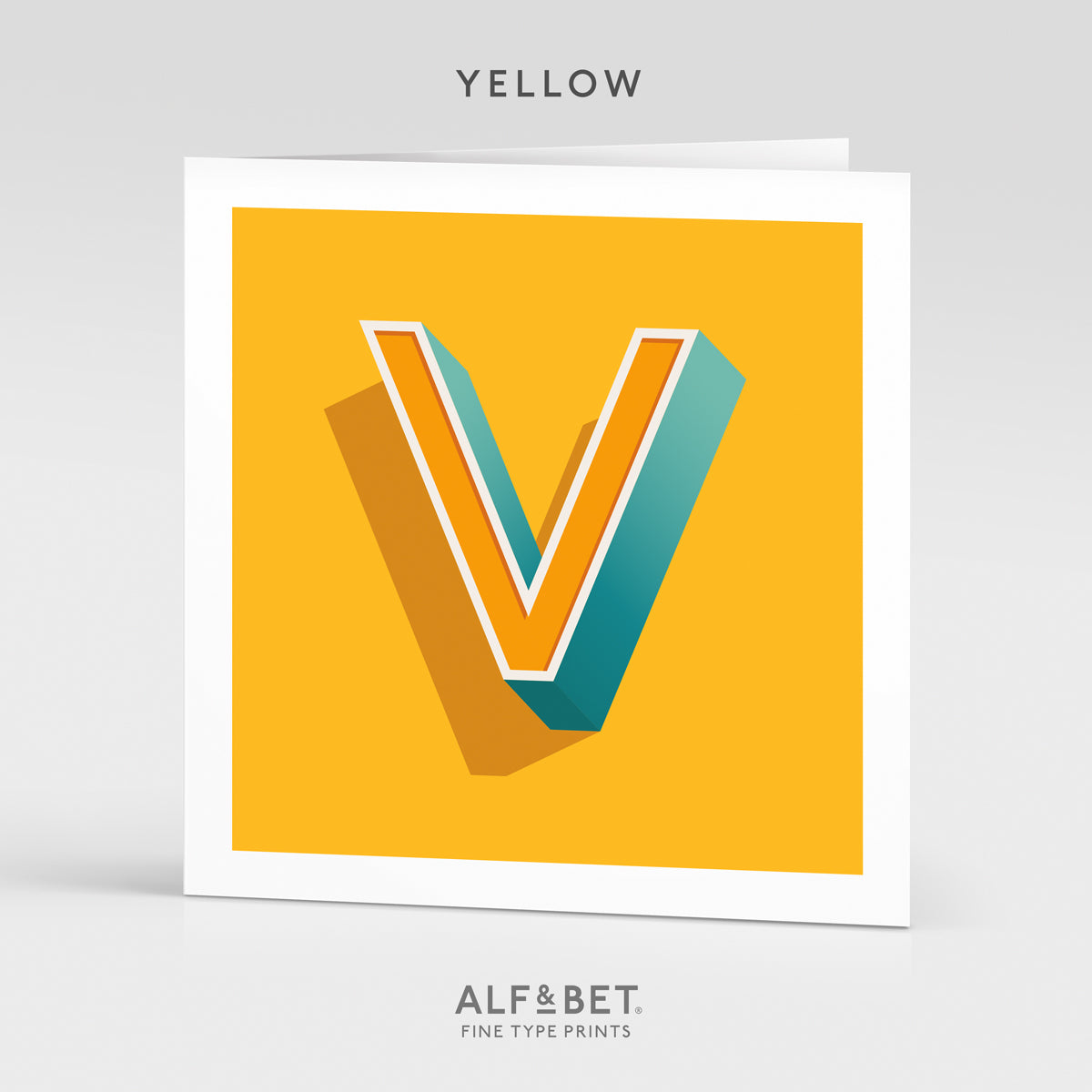 Alphabet Birthday Card - Letter V