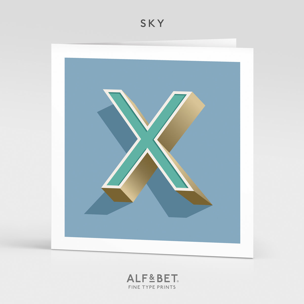 Alphabet Birthday Card - Letter X