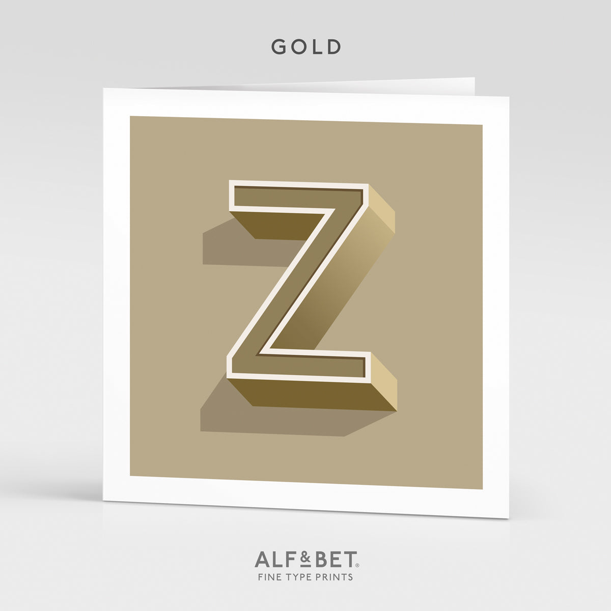 Alphabet Birthday Card - Letter Z