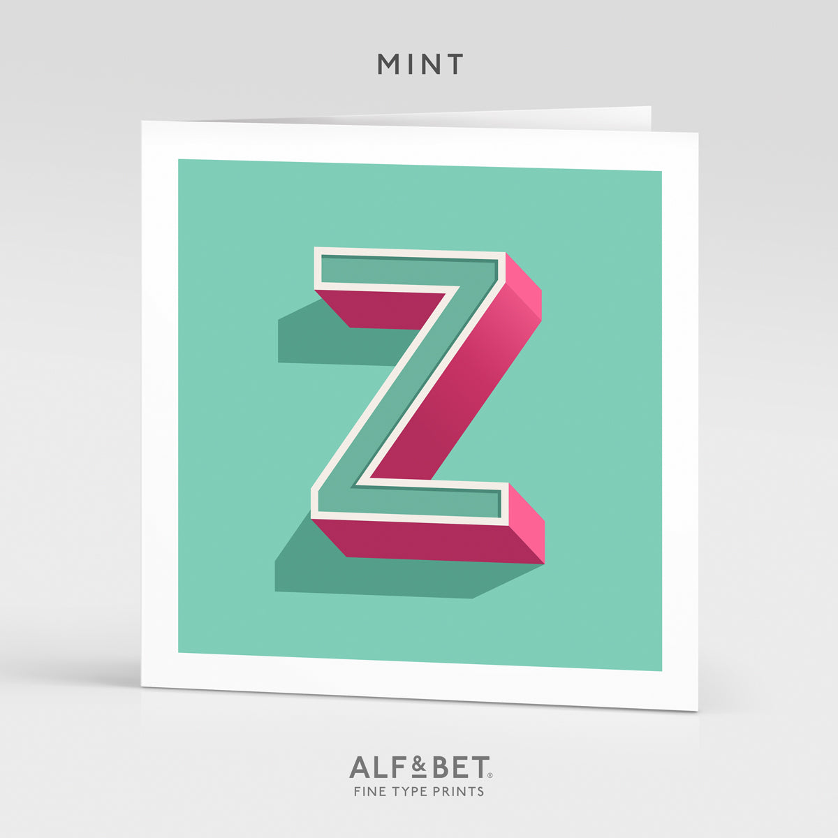 Alphabet Birthday Card - Letter Z