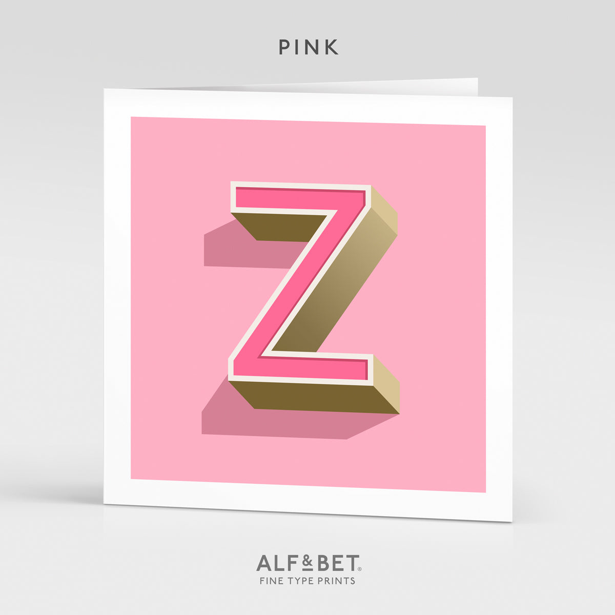 Alphabet Birthday Card - Letter Z