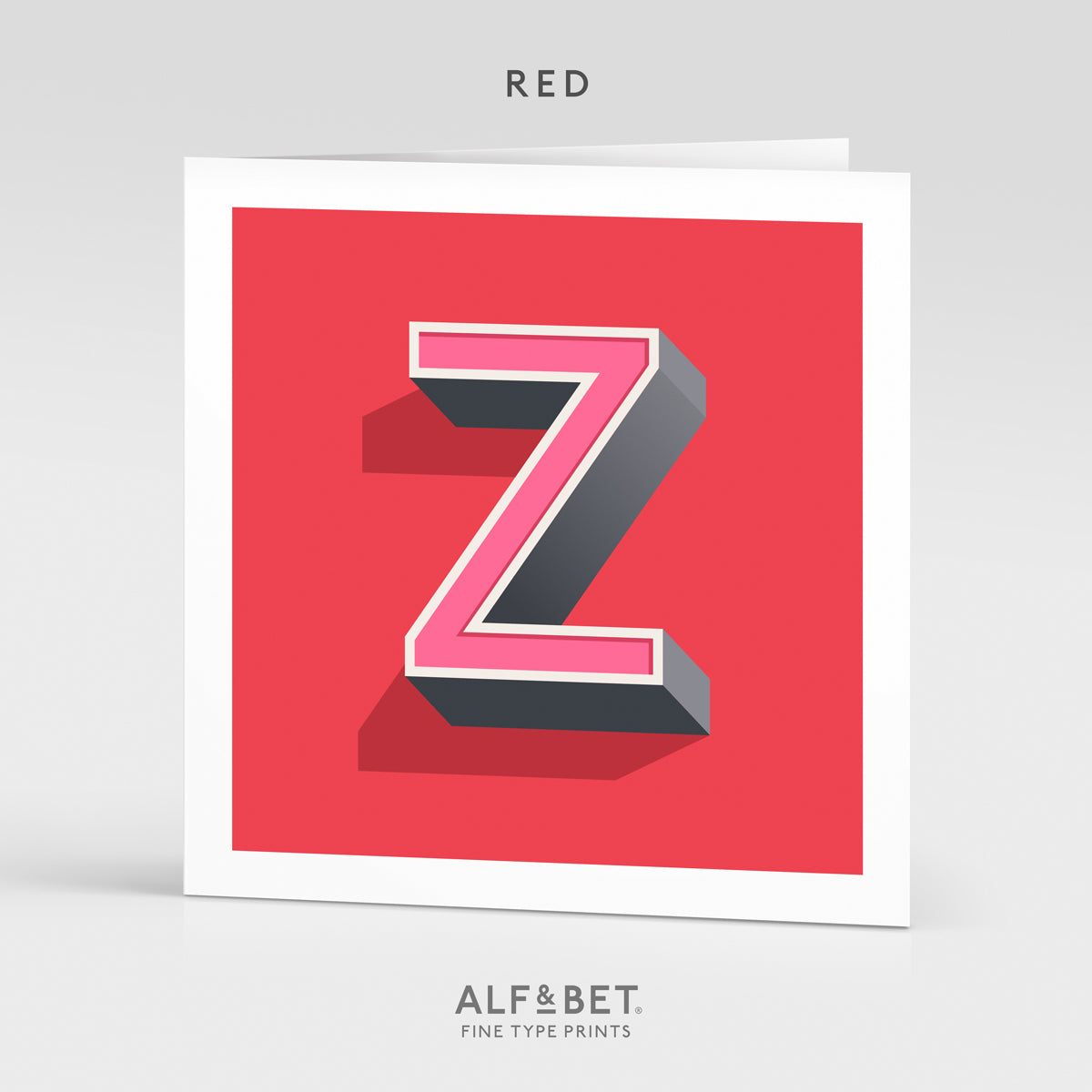 Alphabet Birthday Card - Letter Z