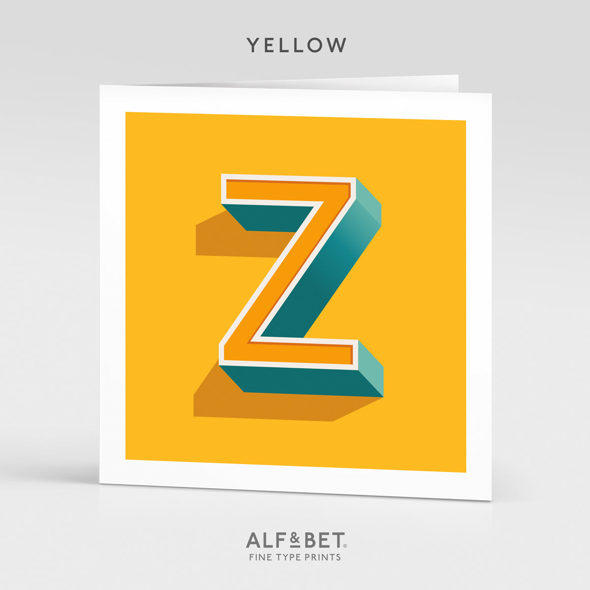 Alphabet Birthday Card - Letter Z