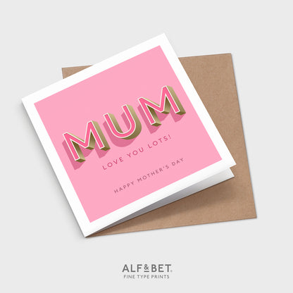 Personalised Mother’s Day Card - Classic Colours