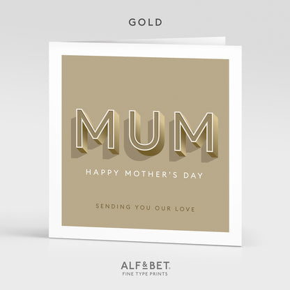 Personalised Mother’s Day Card - Classic Colours