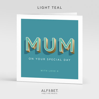 Personalised Mother’s Day Card - Classic Colours