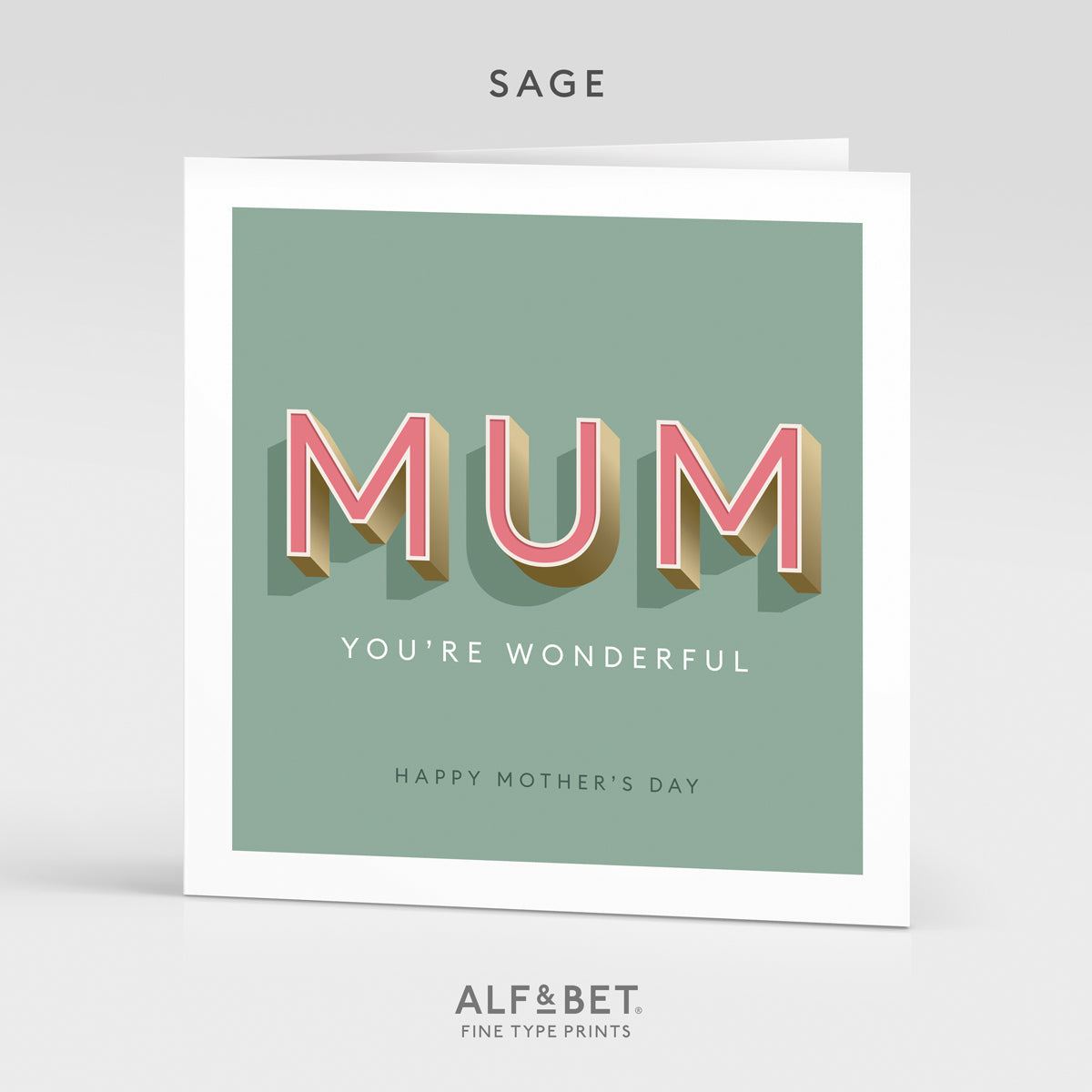 Personalised Mother’s Day Card - Classic Colours