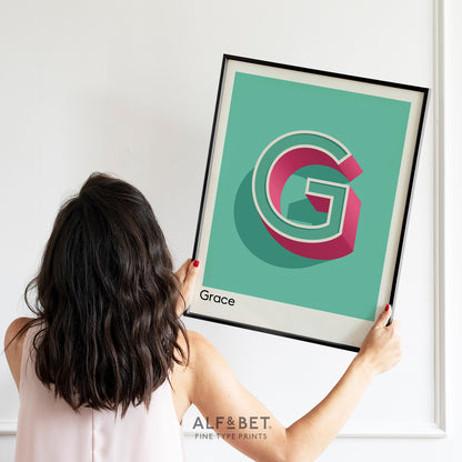 Personalised Name and Letter Print