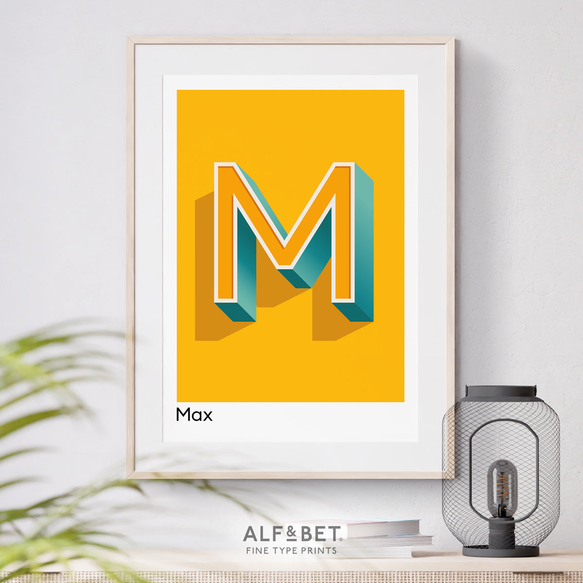 Yellow Personalised Name and Letter Print