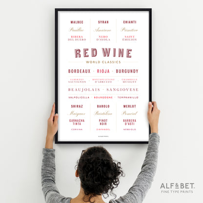 Red Wine World Classics Print