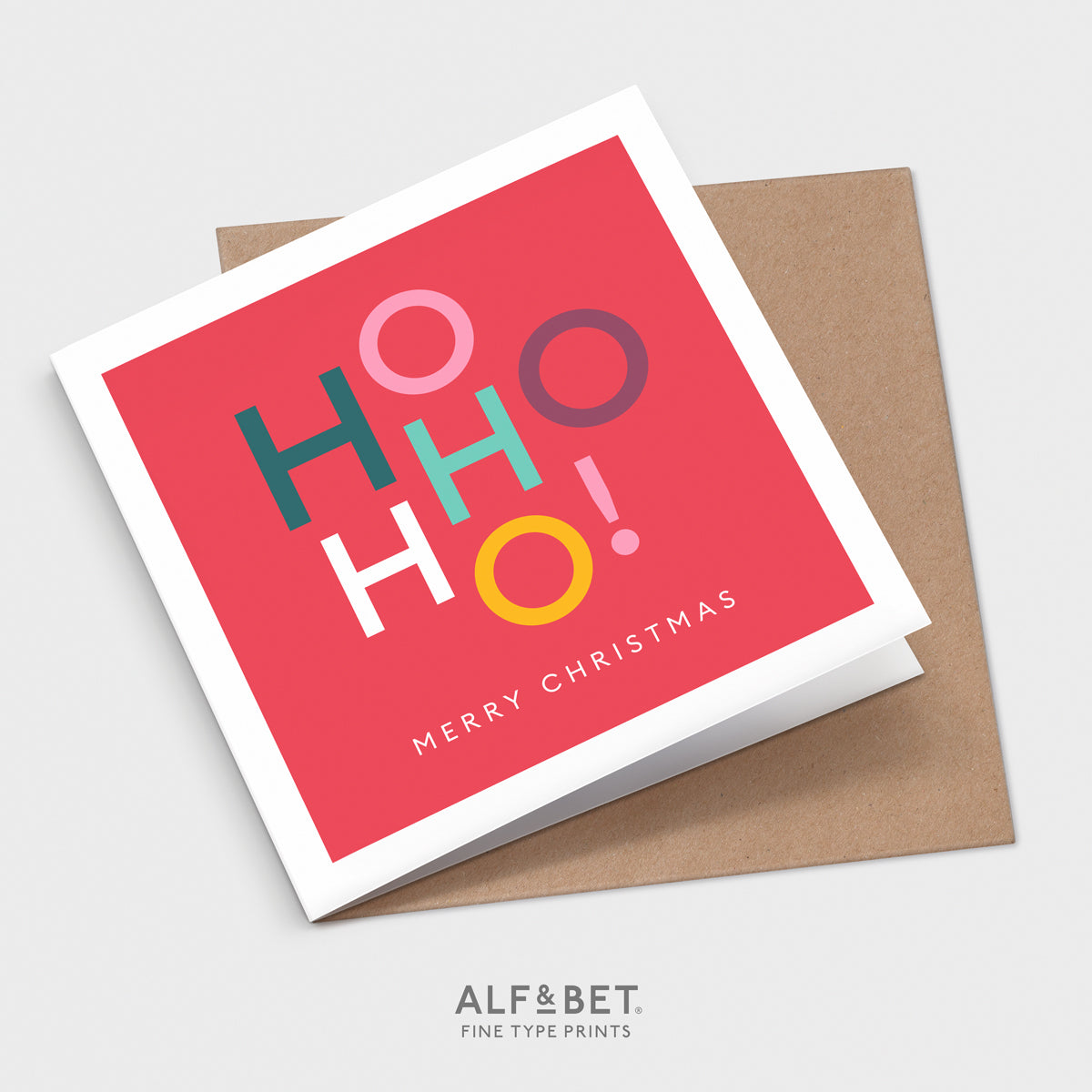 Ho Ho Ho! Christmas Greeting Card from Alf and Bet