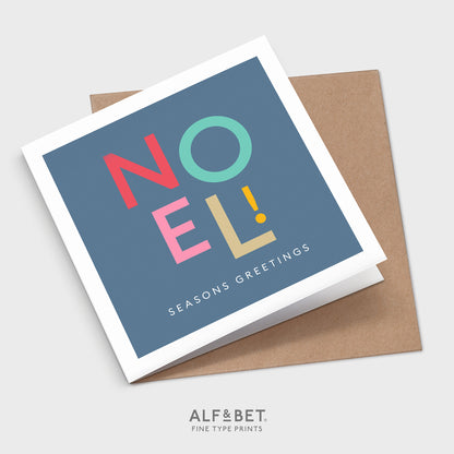 Noel Christmas Greeting Card from Alf and Bet.