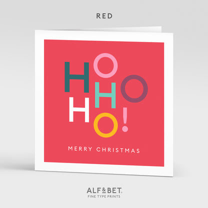 Ho Ho Ho! Christmas Greeting Card from Alf and Bet