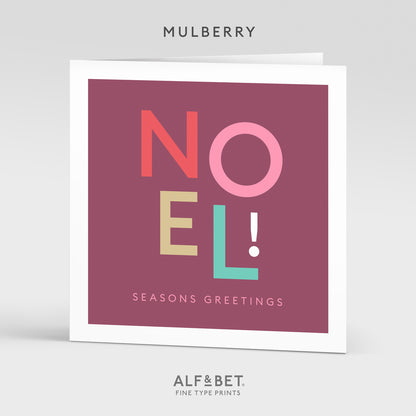 Noel Christmas Greeting Card from Alf and Bet.